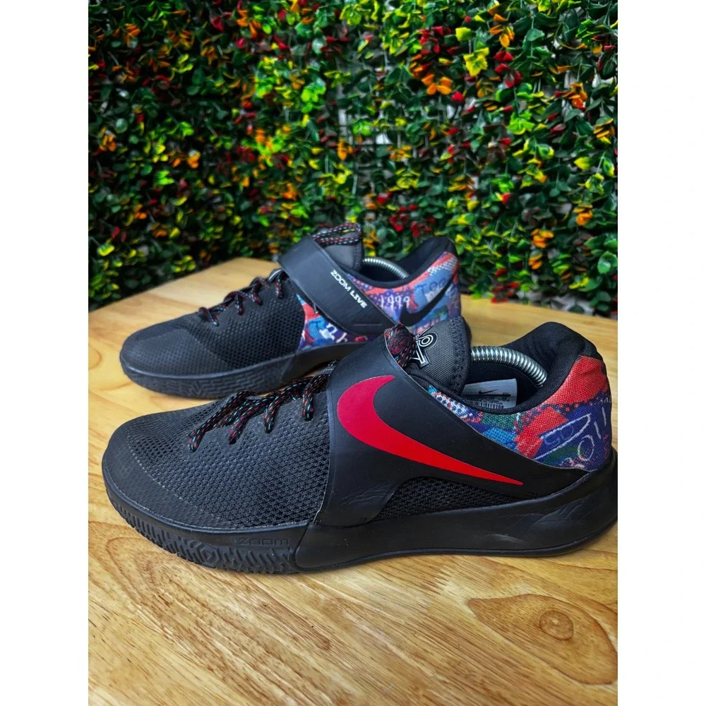 Nike Zoom Live EP Black Multi Color Basketball Shoes 852421-999 Mens‎ 11
